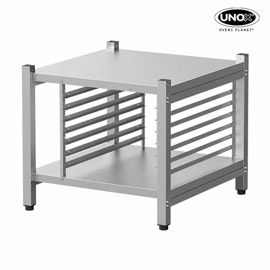 Unox The multifunctional support ideal for storing trays safely and place your oven at the perfect height to work. XWVRC-0721-H.