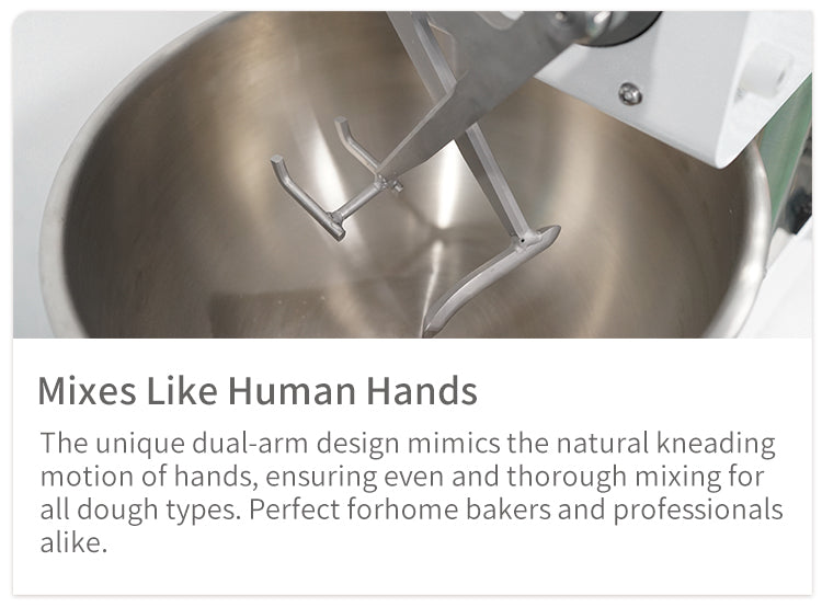 Golden Chef RMS20 kneading arms mix like human hands