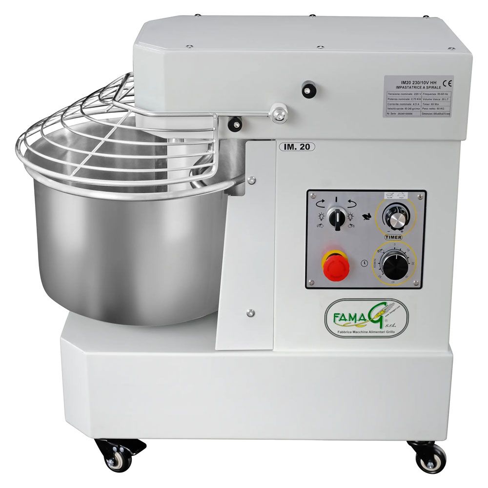 Famag IM20 10-Speed High Hydration Spiral Dough Mixer - side view