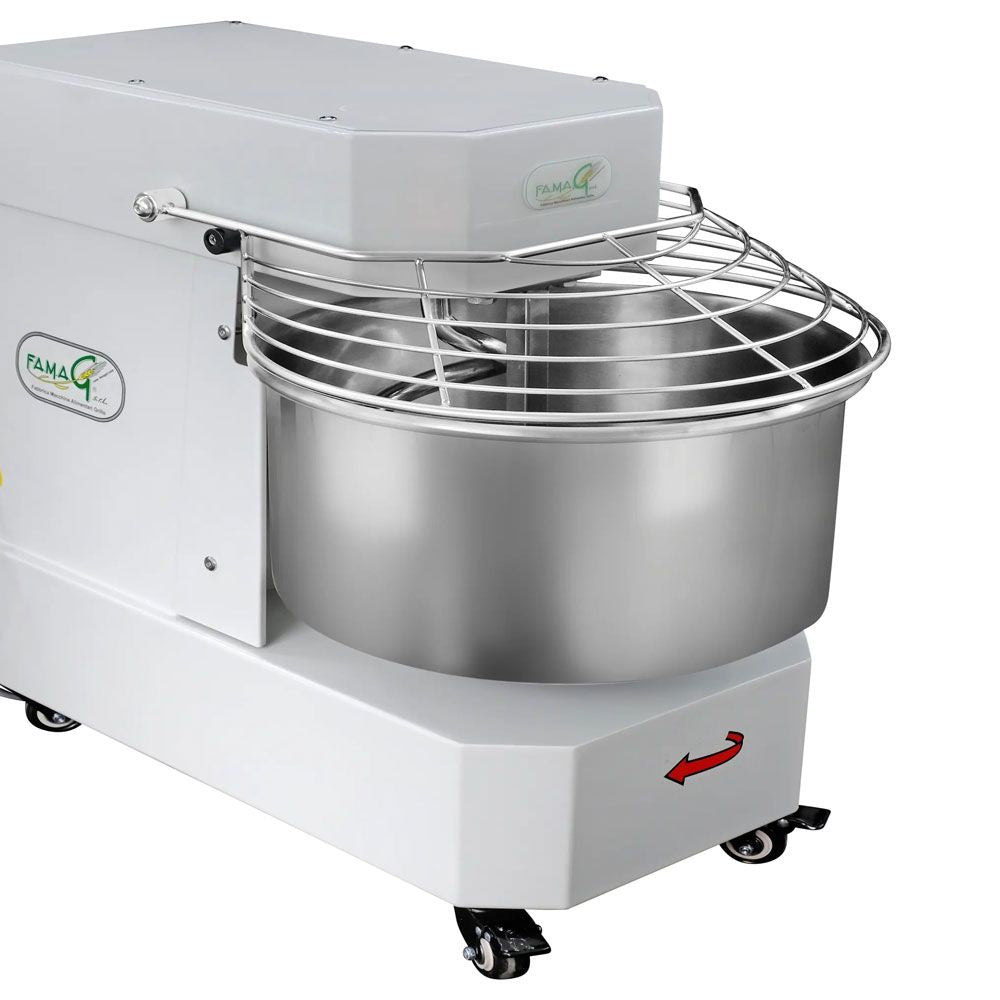 Famag IM20 10-Speed High Hydration Spiral Dough Mixer - bowl detail