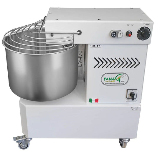 Famag IM20 10-Speed Spiral Dough Mixer - side view