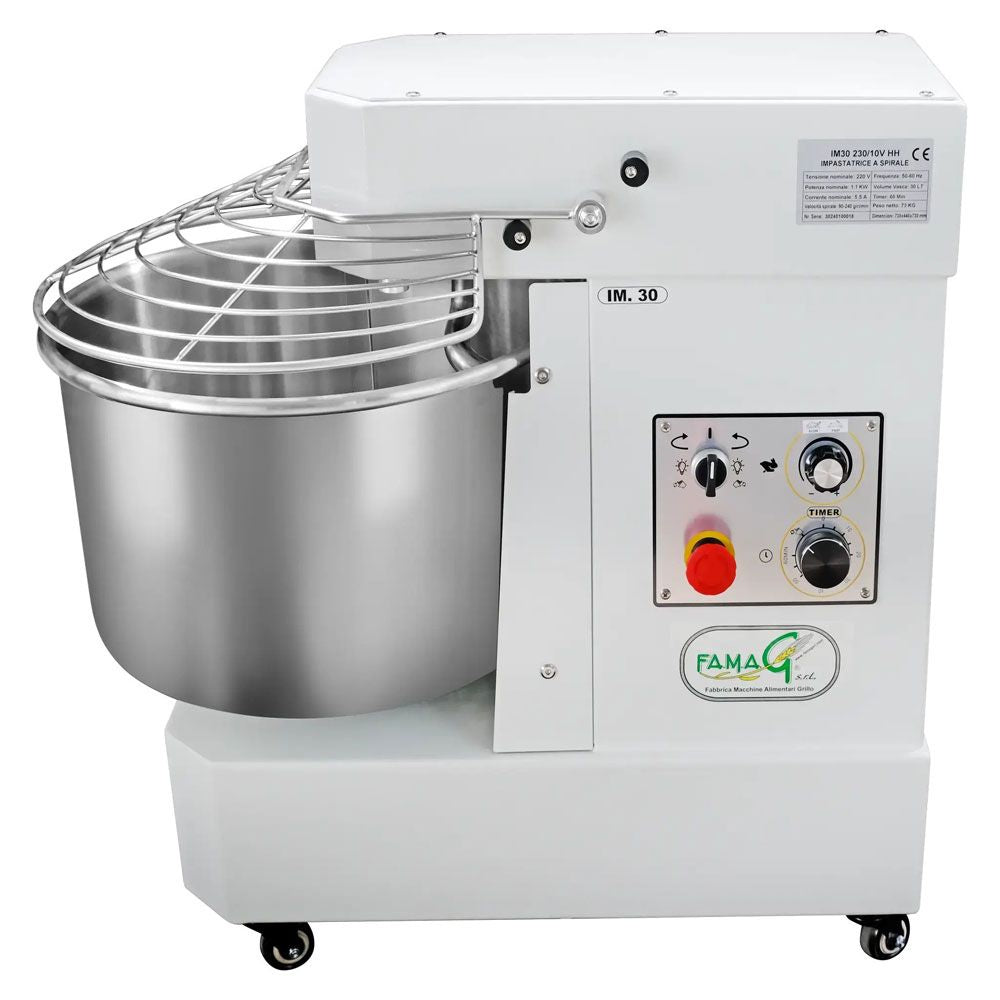 Famag IM30 10-Speed High Hydration Spiral Dough Mixer - side view