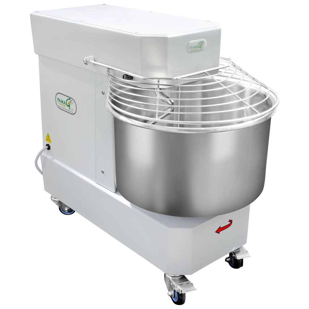 Famag IM40 10-Speed High Hydration Spiral Dough Mixer - bowl detail