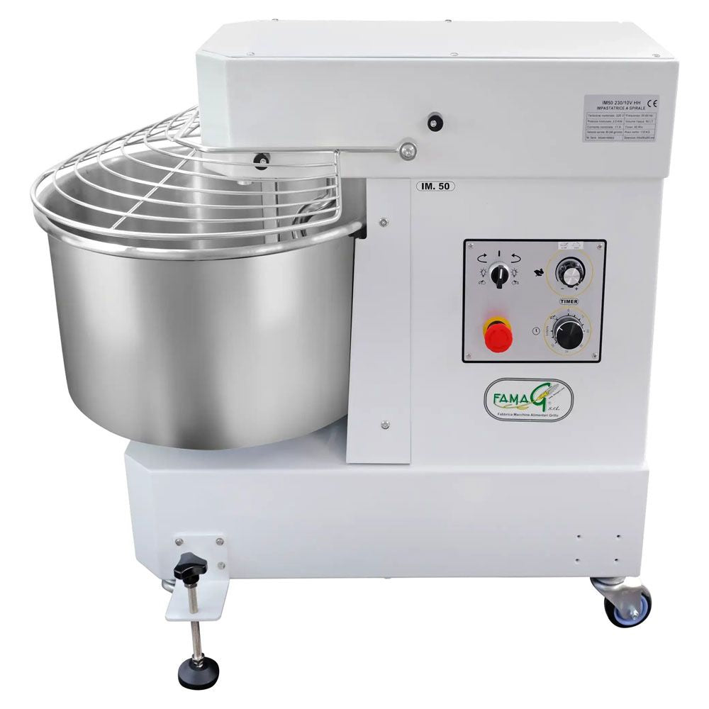 Famag IM50 10-Speed High Hydration Spiral Dough Mixer - side view