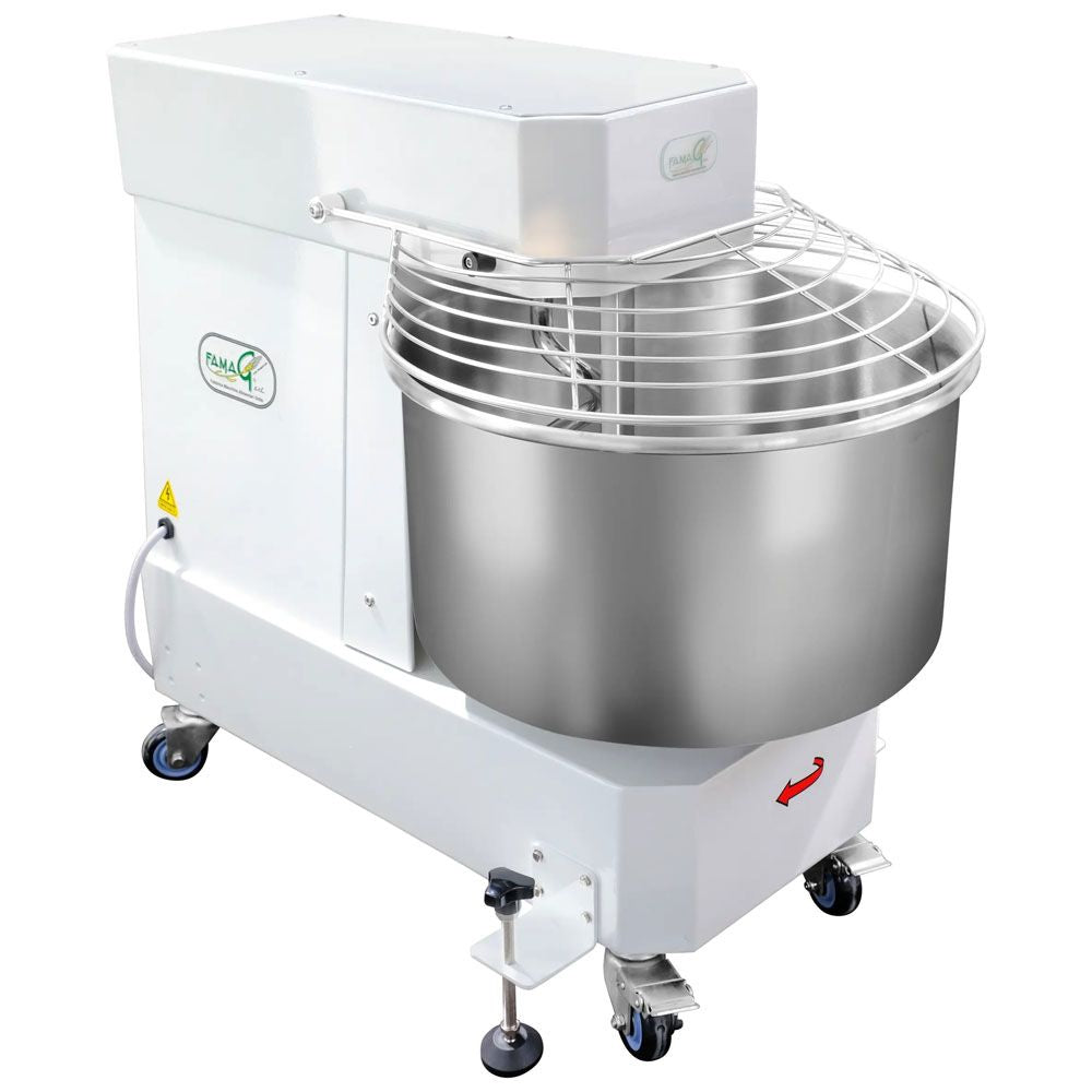 Famag IM50 10-Speed High Hydration Spiral Dough Mixer - bowl detail