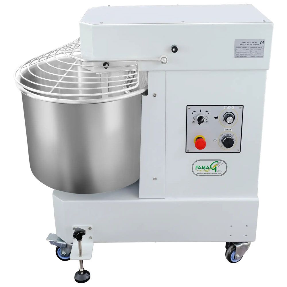 Famag IM60 10-Speed High Hydration Spiral Dough Mixer - side view