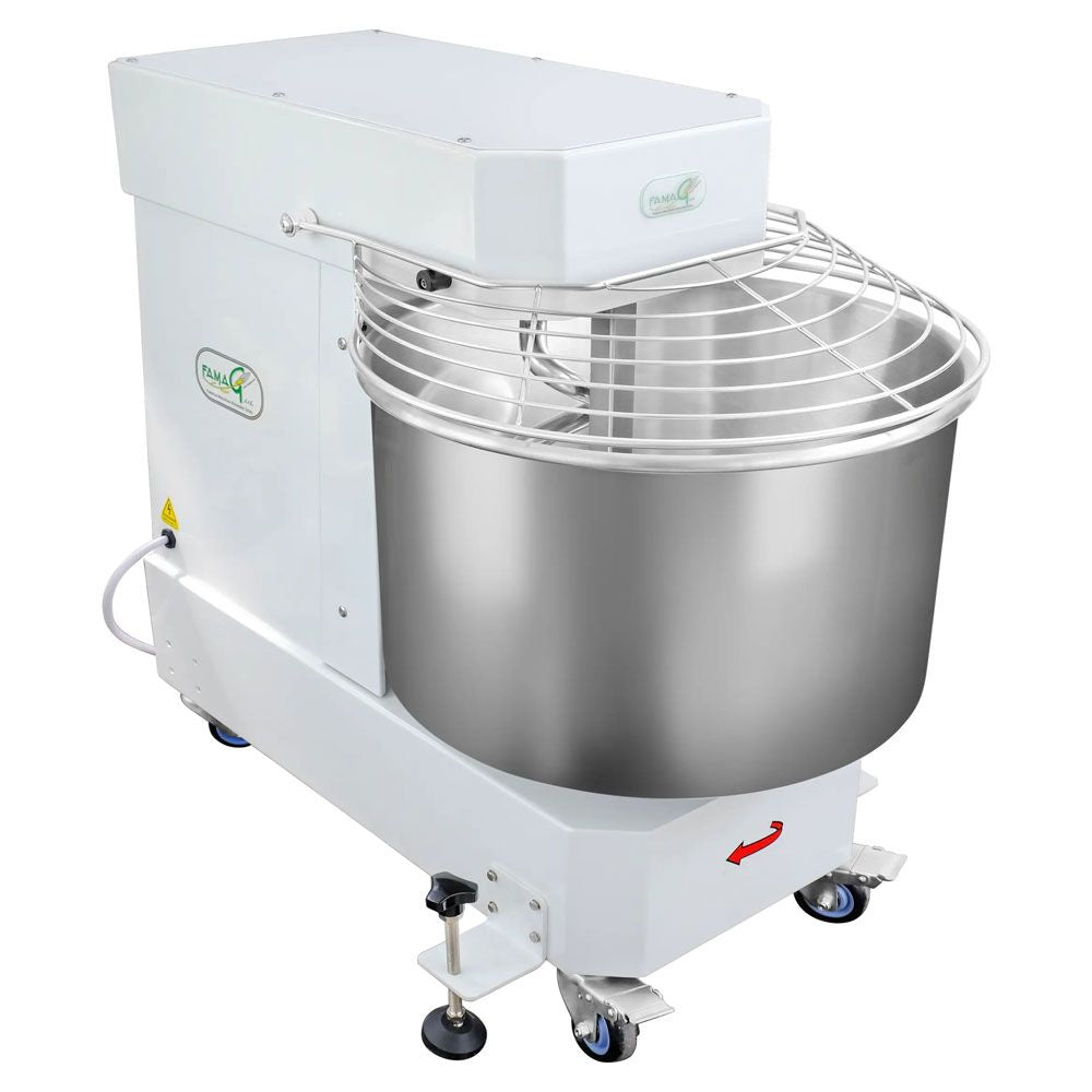 Famag IM60 10-Speed High Hydration Spiral Dough Mixer - bowl detail