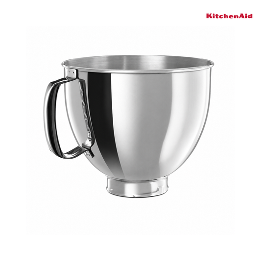 KitchenAid Stand Mixer Attachment, 5 QT Polished Stainless Steel Bowl with Handle — standardized KitchenAid cover