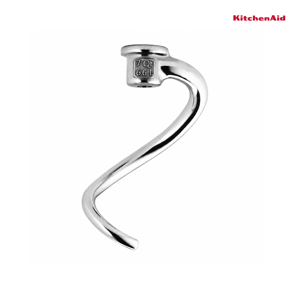 KitchenAid 7 Quart Stainless Steel Dough Hook (KSM7CQDH) — standardized KitchenAid cover