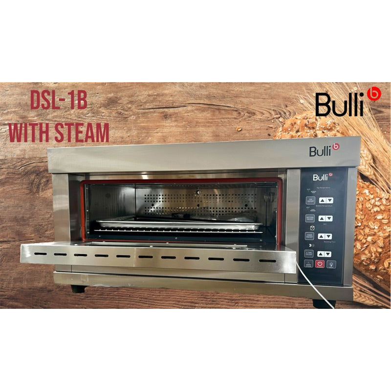 Bulli Electric Deck Oven DSL-1B with Steam Injection & Pizza Stone (600x400mm)