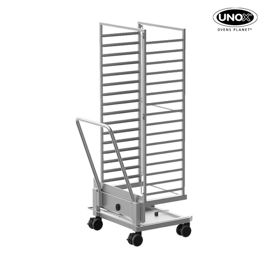 Unox Tray-holder trolley made of corrosion-resistant AISI 316L steel. XEBTL-16EU.