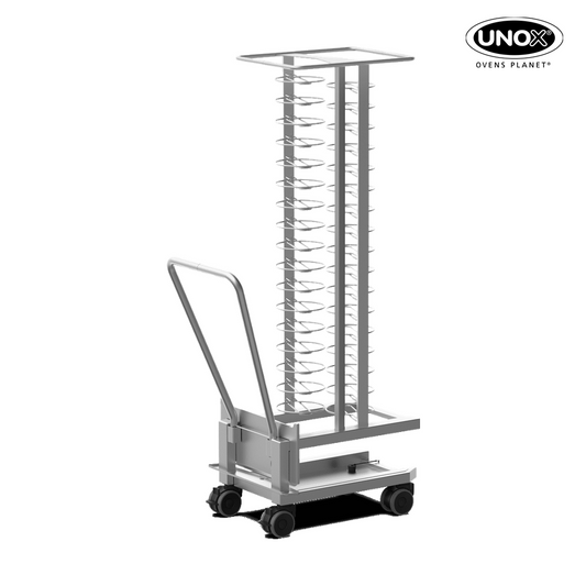 Unox Corrosion-resistant AISI 316L steel trolley for regenerating dishes. XECTL-034P.