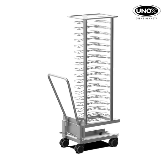 Unox Corrosion-resistant AISI 316L steel trolley for regenerating dishes. XECTL-051P.