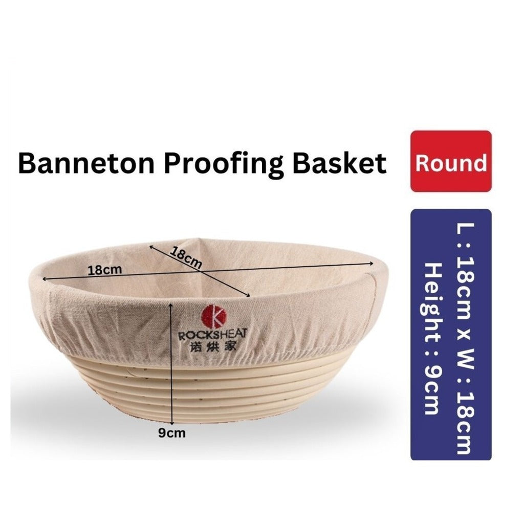 Rocksheat banneton round 18 x 9 cm