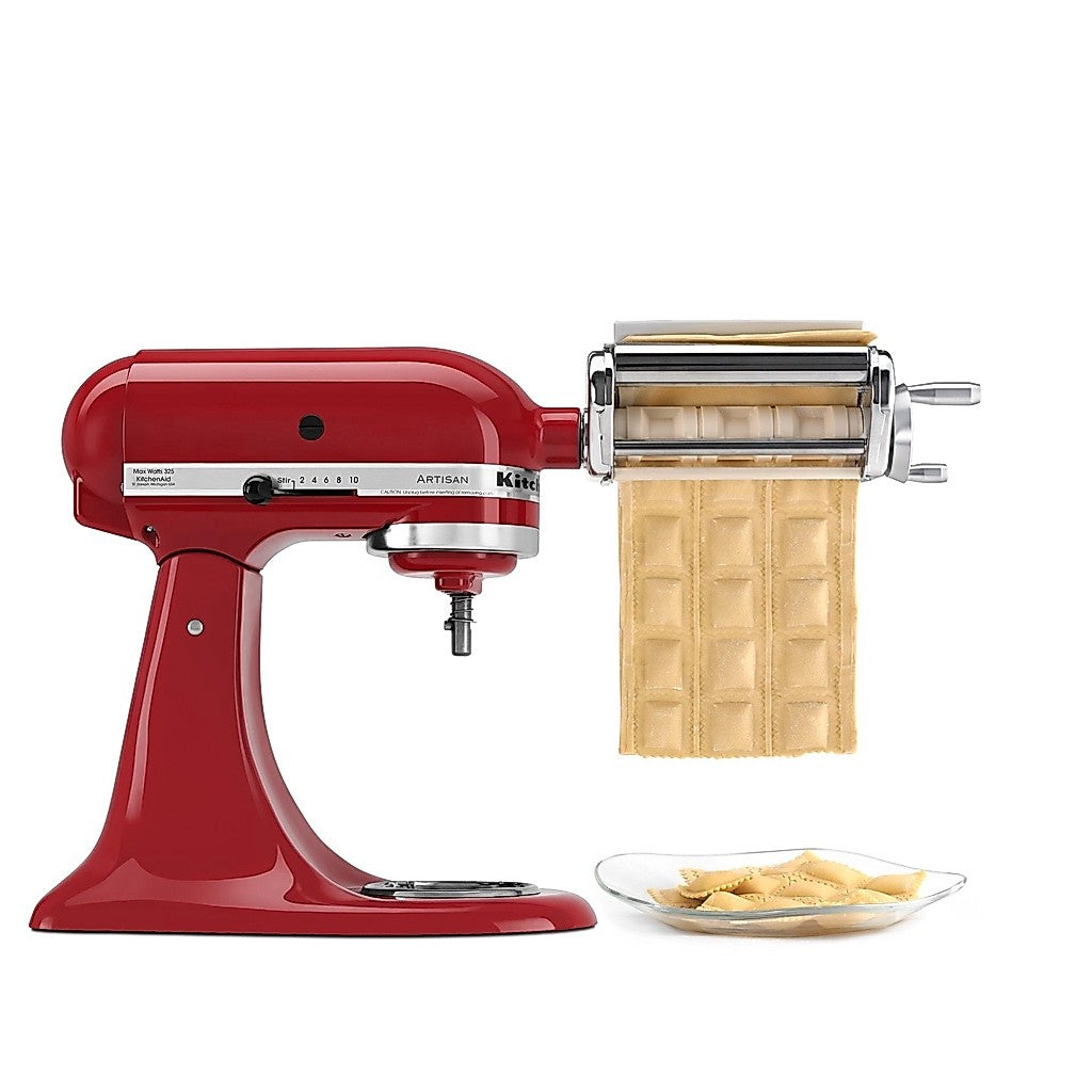 KitchenAid Ravioli Maker Attachment on a stand mixer