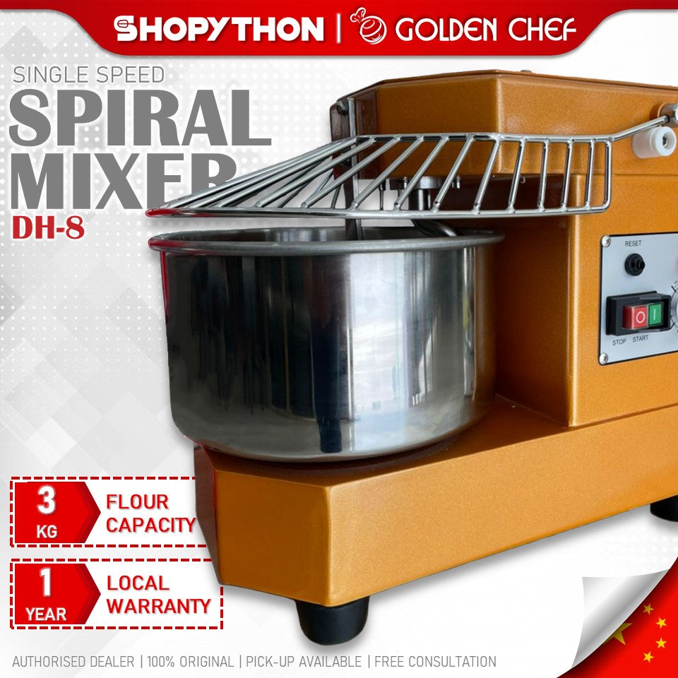 Golden Chef Spiral Mixer DH-8 - Gold