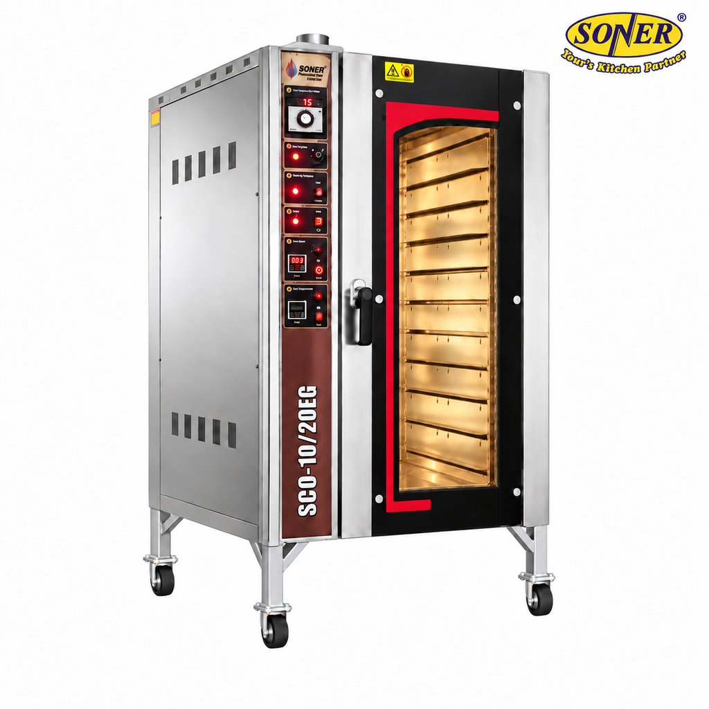 Soner digital gas convection oven, 10 to 20 trays