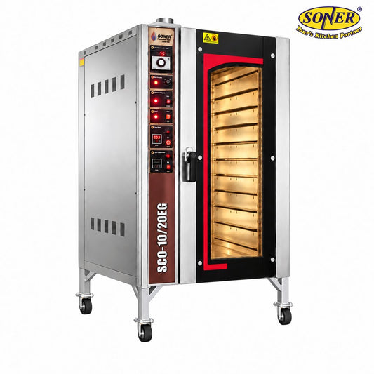 Soner digital gas convection oven, 10 to 20 trays