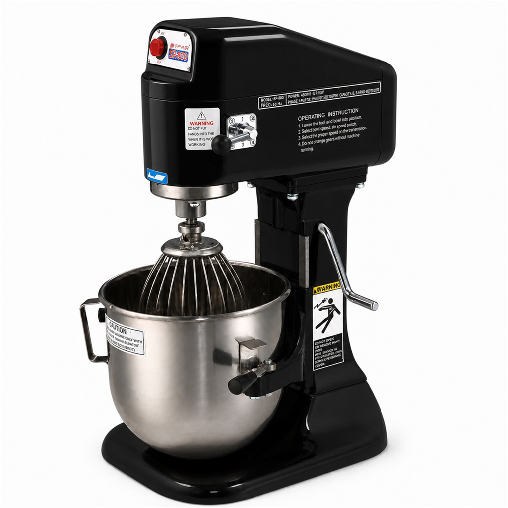 SPAR SP-800 Planetary Mixer 8L - Black