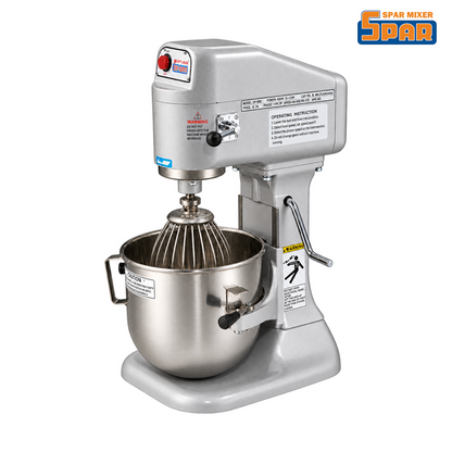 SPAR SP-800 8L planetary mixer in Silver on white background