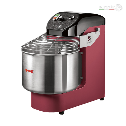 Sunmix EASY15 spiral dough mixer in Rosso Rubino