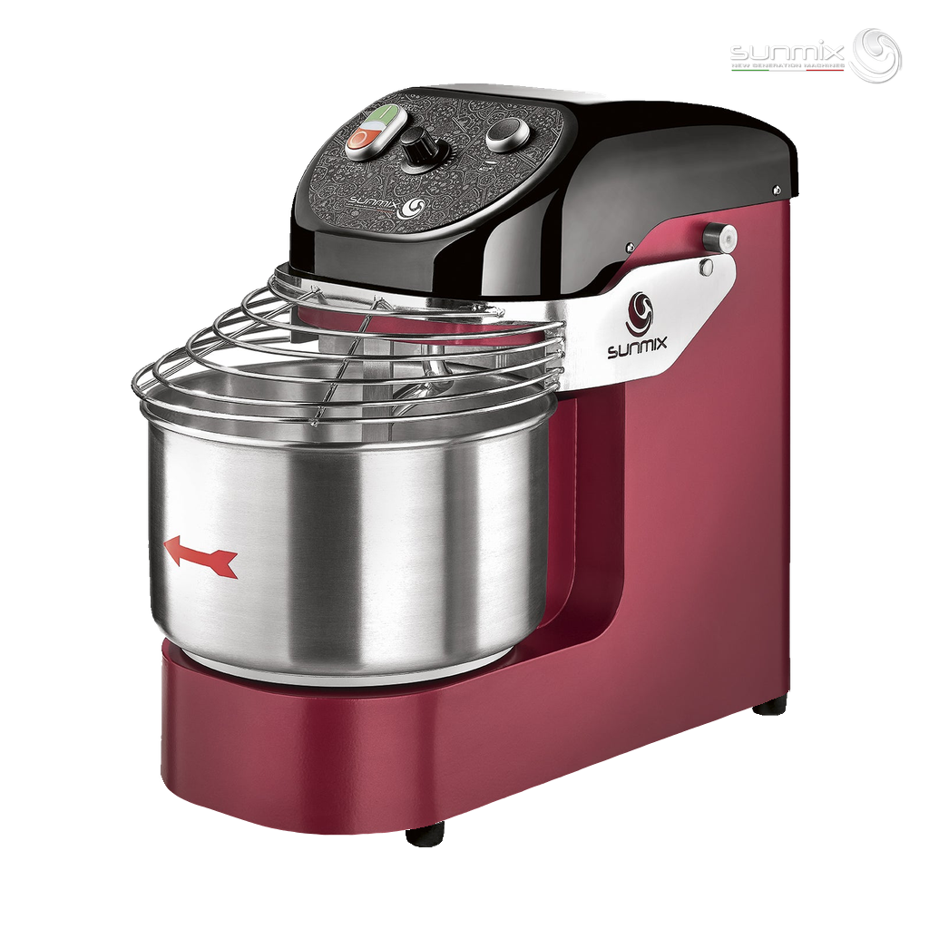 Sunmix EASY6 spiral dough mixer in Rosso Rubino