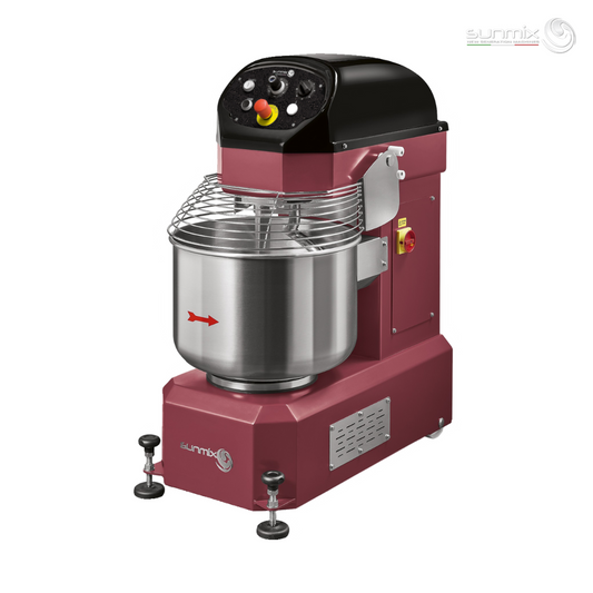 Sunmix SUN50 TL A spiral dough mixer in Rosso Rubino