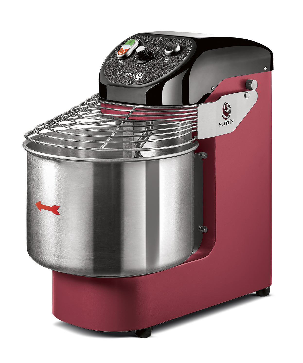 Sunmix EASY15 spiral dough mixer in Rosso Rubino