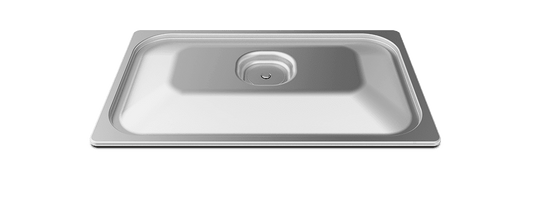 Unox Stainless-steel lid with food-safe silicone gasket. TG110.