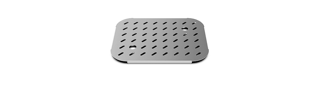 Unox Perforated steel shelf for storing foods that need to remain separate from their liquids. TG123.