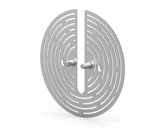 Unox Airflow baffle plate to be applied to the suction fan. It allows you to bake even the most delicate pastry products. Use 1 baffle plate for each fan. XC606.