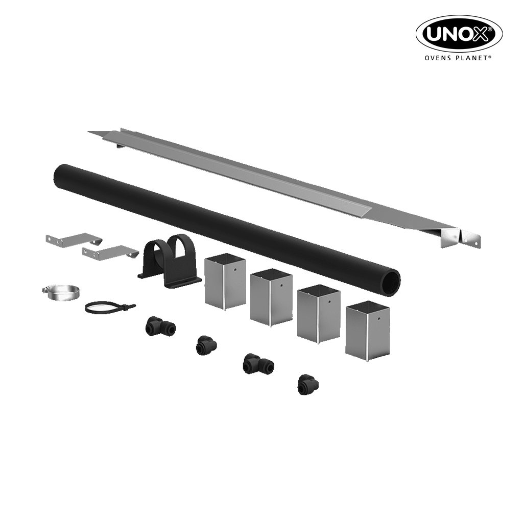 Unox It includes all the necessary parts for the correct installation of two stacked electric ovens. XC646.