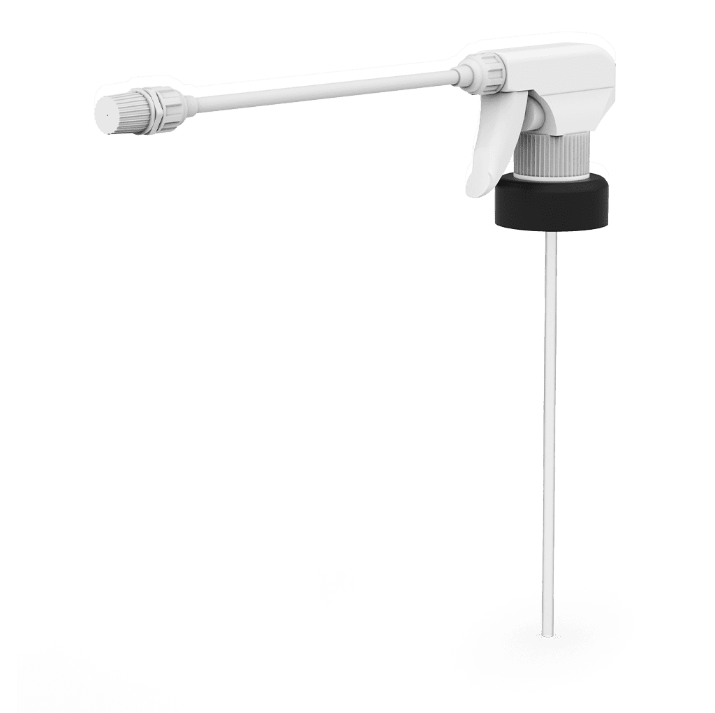 Unox Trigger sprayer compatible with DET&Rinse™ ULTRAPLUS detergent bottles that allows to disperse the liquid and clean cooking chambers. Its nozzle can be adjusted to create a fine spray or jet stream for dispensing detergent. It can be reused endl