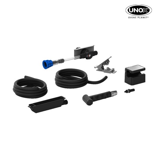 Unox Includes a practical hand shower and drain kit for easy oven cleaning. XHC053.