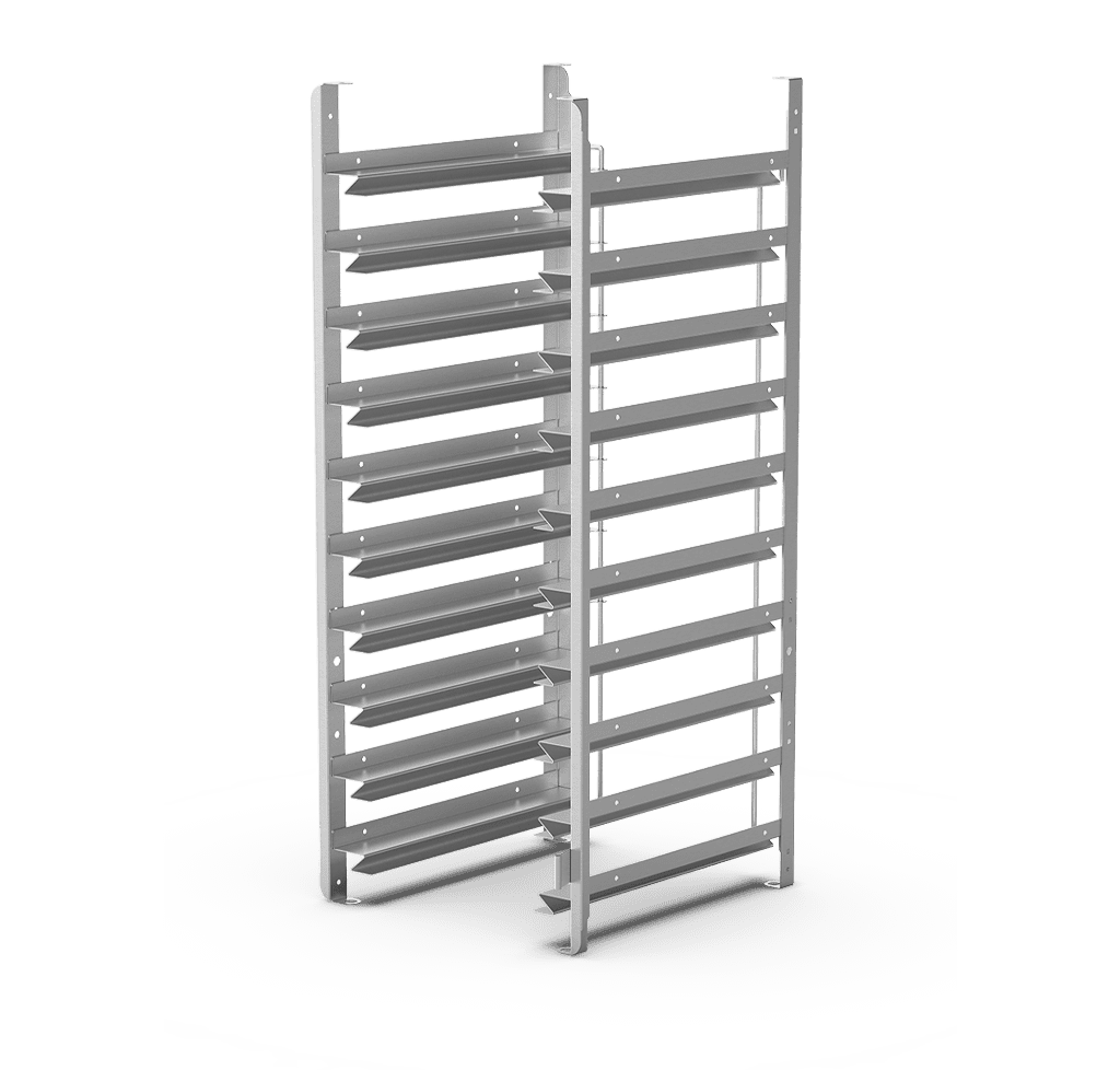 Unox It allows the use of GN 1/1 and 600x400 trays. TG990 tray not compatible with lateral supports. XUC057.