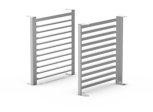 Unox This kit includes everything you need to install lateral supports that allow you to use GN1/2 trays instead of 460x330 trays. XUC086.