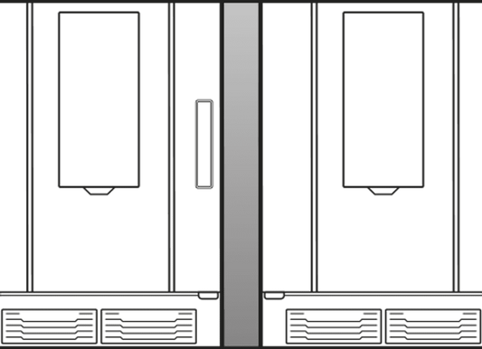 Unox It contains all the necessary parts for the correct installation of two side-by-side SPEED-X™ ovens. XUC198.
