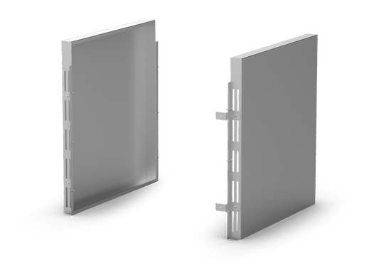 Unox Suitable for both sides of the oven. It makes it possible to reduce the distance between the oven and other heat sources (fryers, pasta cookers, stoves, etc.) to a minimum. XUC273.
