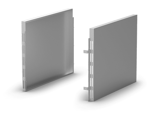 Unox Suitable for both sides of the oven. It makes it possible to reduce the distance between the oven and other heat sources (fryers, pasta cookers, stoves, etc.) to a minimum. XUC274.