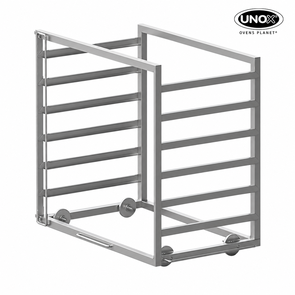Unox It allows rapid loading and extraction of the trays, reducing the amount of time the door is open. XWVBC-0611.