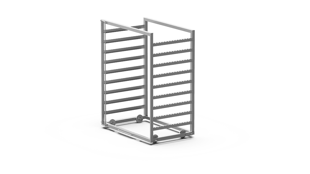 Unox It allows rapid loading and extraction of the trays, reducing the amount of time the door is open. XWVBC-0911.